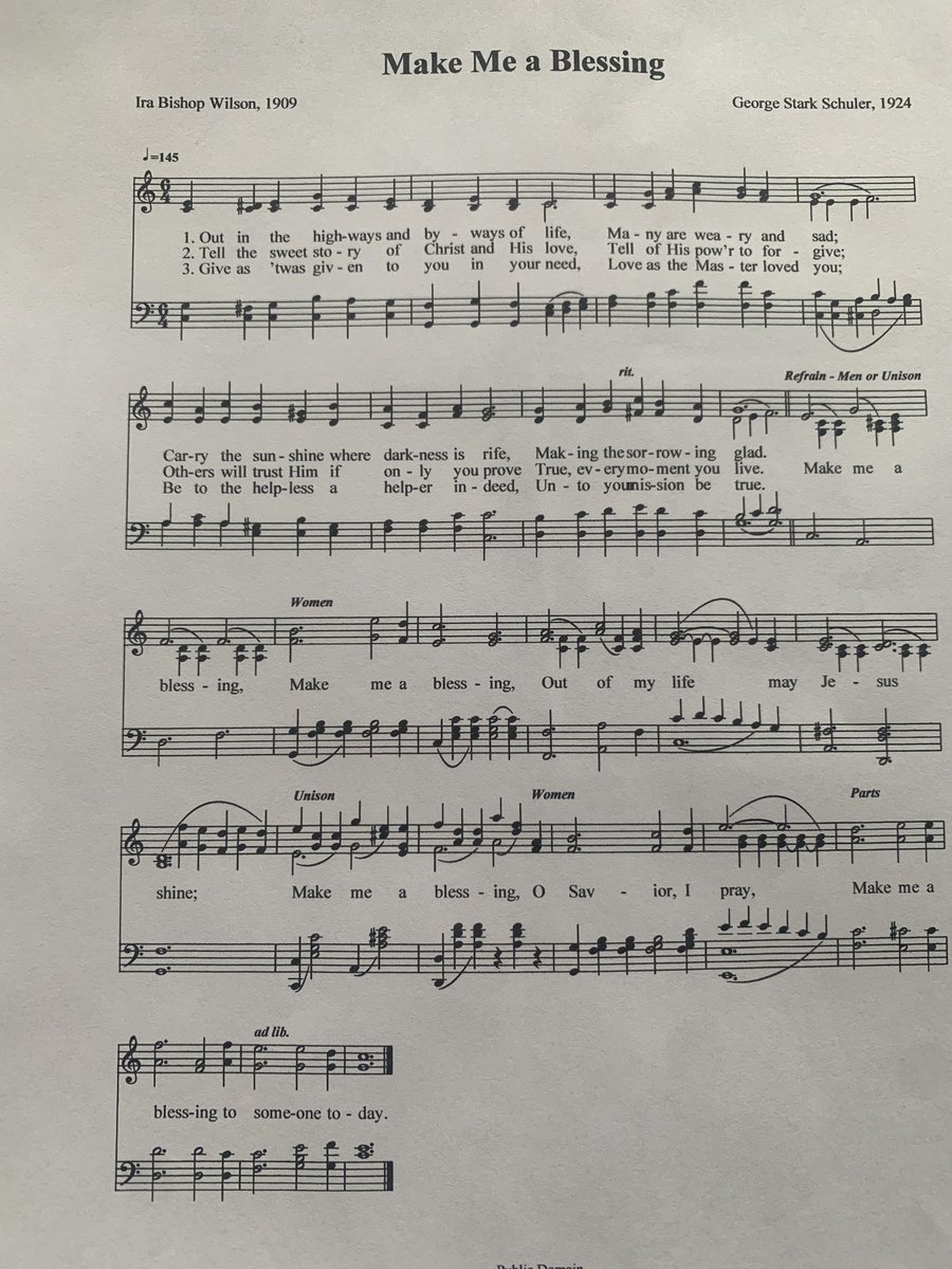 SDG_DOM's tweet photo. I was reminded of this sacred song today. Does anyone remember “Make me a Blessing”? 🎶🎹Good message! https://t.co/cCyhlkyLMR
