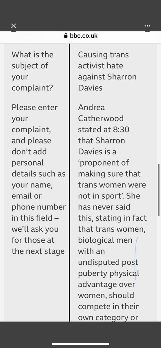 sharrond62's tweet photo. Yesterday BBC4 had a presenter make a statement which is 100% inaccurate & potentially in sites hate in a week where innocent 9yr olds were murdered! I’m fed up of presenters being ill informed or worse ignoring facts & science. I’ve had death threats & my kids have been threatened just for asking for fair safe sport for females. I have always (& always will) advocate for sport for absolutely everyone but it must offer equality of  opportunity to both sexes. This is not acceptable BBC