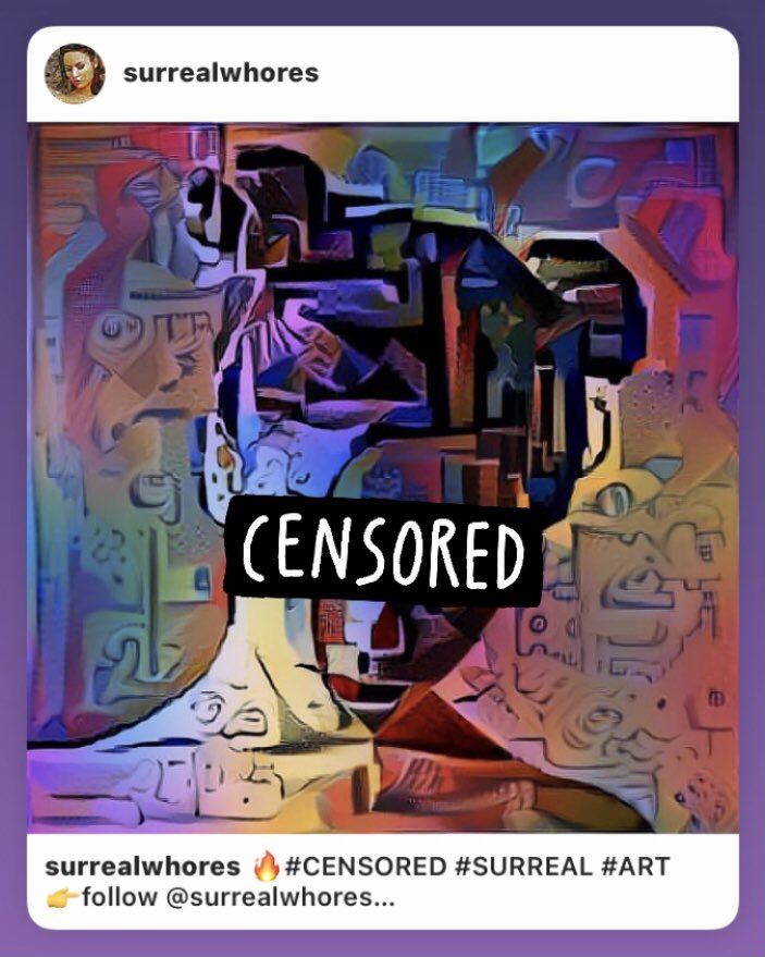 🔥SURREAL WHORES
#CENSORED #SURREAL #ART 

🐳OpenSea:
opensea.io/collection/sur…

ST🚫P CENSORSHIP 🤟

#nft #nfts #nftcommunity #nftcollector #nftartist #nftcollectors #nftdrop #artwork #nftcollection #ETH #raredigitalart #OpenSea #cryptoart #Ethereum #Polygon #surrealart #freedom
