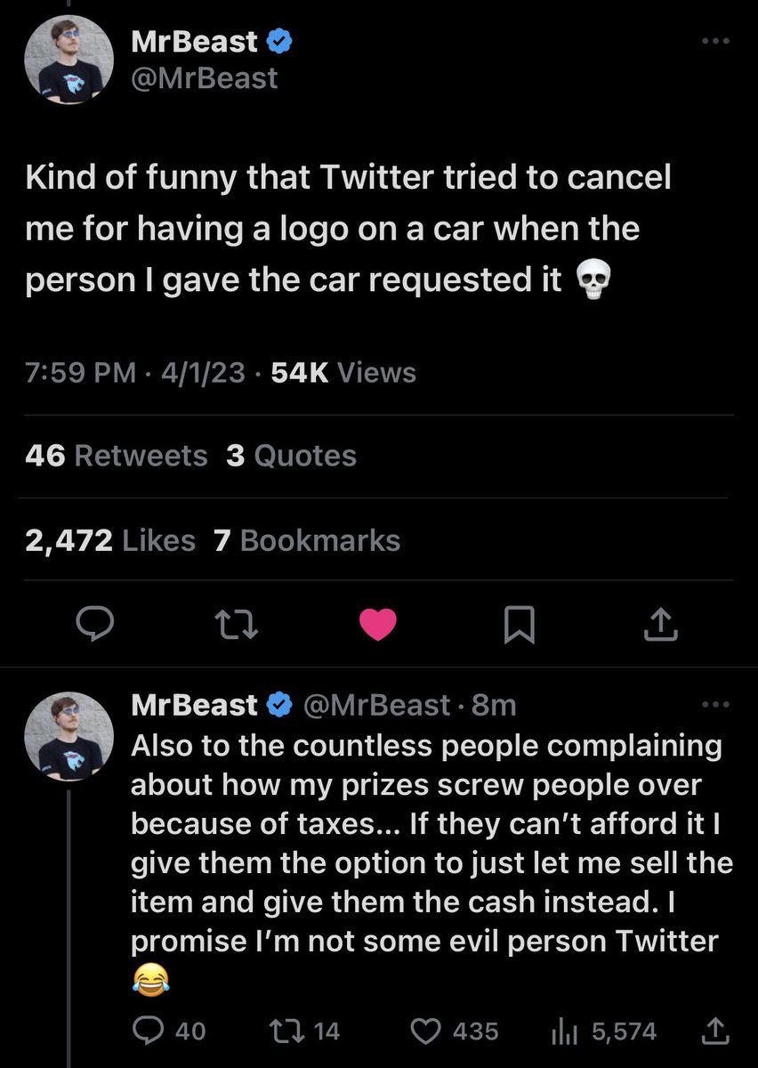 Dexerto's tweet photo. MrBeast followed up on this responding to @scubaryan_’s reposting the video: https://t.co/tc4aK333Ot