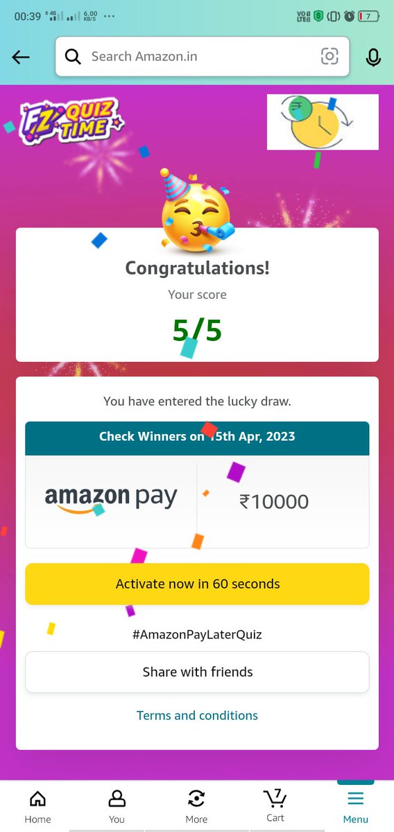Brunoat2017's tweet photo. #AmazonPayLaterQuiz https://t.co/5eeHyMyRgw