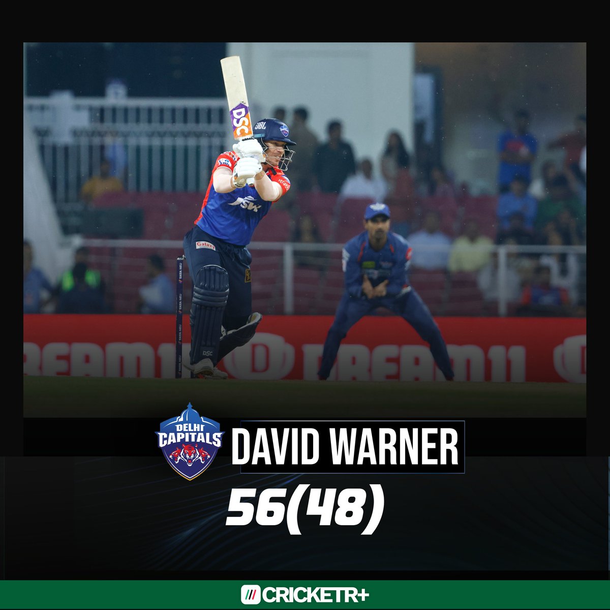 Warner was excellent with his bat today 👏

#DCvLSG #CricketR #TATAIPL 
@davidwarner31