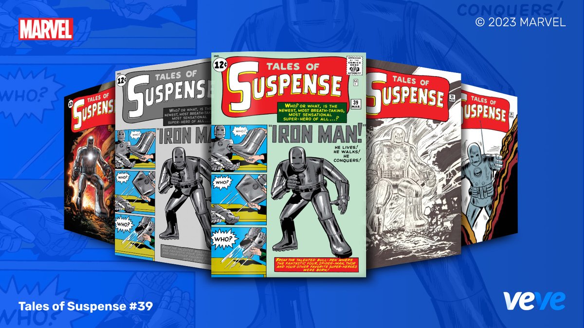 From 1963 - the first appearance of #IronMan!

<a href="/Marvel/">Marvel Entertainment</a>’s Tales of Suspense #39 features VeVe-Exclusive Rare &amp; Ultra Rare covers by Trevor Von Eeden and <a href="/IsraelSilvaArt/">Israel Silva</a>. Drops in blind box format Tue, 4 April at 8 AM PT.

#CollectorsAtHeart 💙