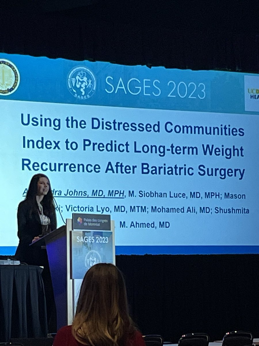 Extremely proud of my research resident Lexie Johns for her fantastic talk at SAGES! She is a machine! Incredible work and presentation! #SES #SAGES2023 @UCDavisSurgery @UCDavis_Surgery @UCDSurgEquity @LuceSiobhan @VictoriaLyo @SAGES_Updates