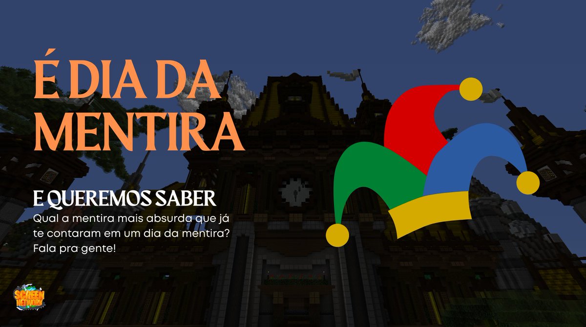 🤔Zumbis explodem? Esqueletos voam? Screen Network é o melhor servidor de todos? 

Ficou fácil identificar qual pergunta se salva de ser uma mentira, né?!

Hoje é Dia da Mentira e queremos saber: qual foi a mentira mais absurda que já te contaram?