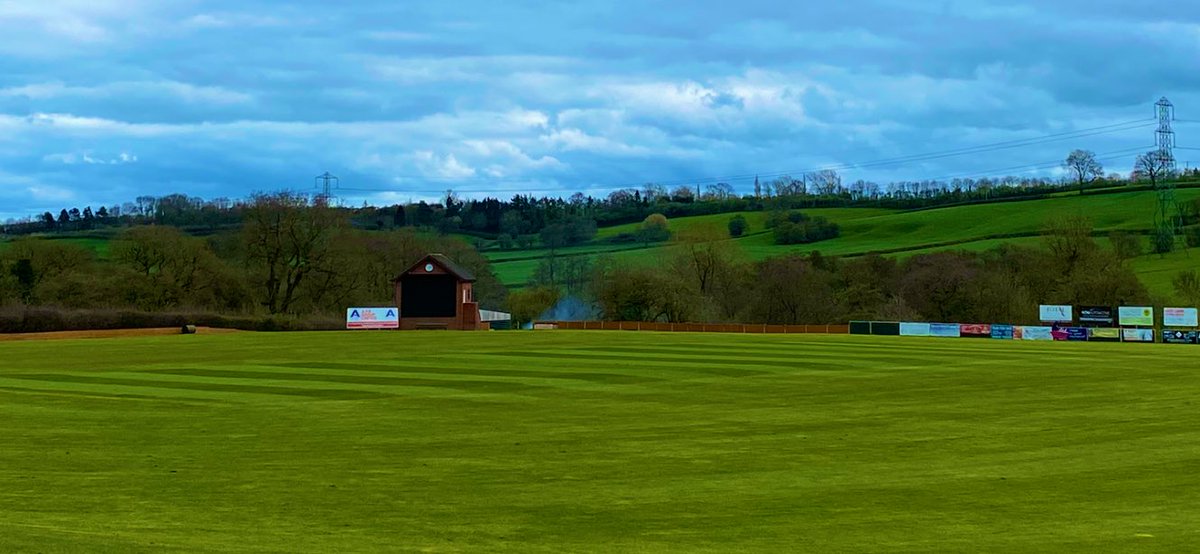 mikeymel0n's tweet photo. After this last week I didnโt think I would get anywhere need the square or outfield. Yesterday standing water- today cut all round. Not looking to bad all things considered ๐๐ #sunneeded #2weeksandcounting #talbotcup @checkleyaces @ChrisTravers07 @AllettMowers https://t.co/XBTPdMeHCu