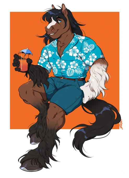 Another handsome hoss, gone full summer mode! This is @/Ellis171  