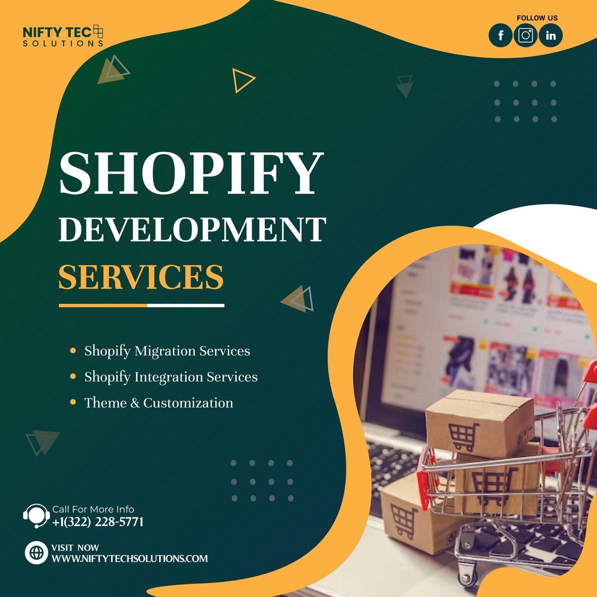 Get our modern & professional #shopifyservices 

🌐 Get a free quote: niftytechsolutions.com

📱Book a call: +1 (332) 228-5771

📨 Free consultation: contact@niftytechsolutions.com

#shopify #shopifydropshipping #shopifystore #shopifyseller #shopifyexperts #shopifybusiness