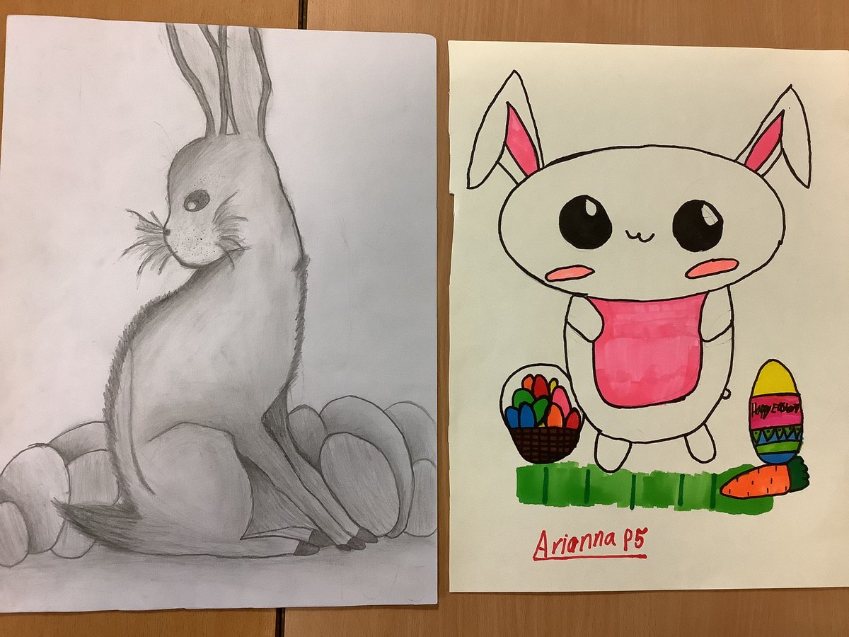 PV_StP's tweet photo. Easter Drawing Competition Winners!
Our first competition was a success! We were so impressed with all the drawings &amp; the amazing artistic children in our school. Have a look at the winning drawings. They received a candied voucher each thanks to the generosity of @patrick_ptp https://t.co/V03x3Kejas