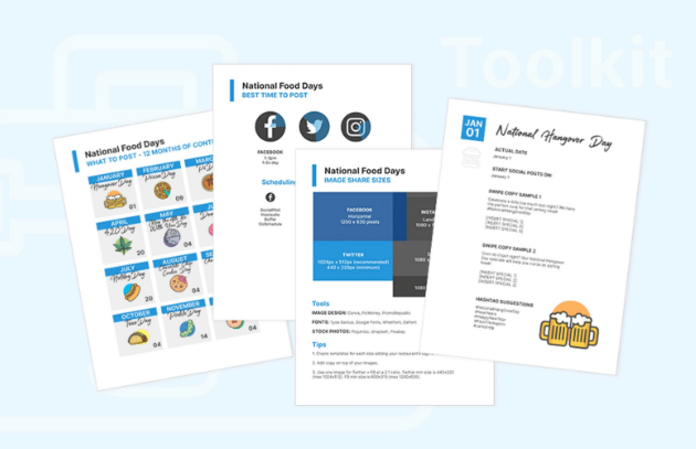 RyanGromfin's tweet photo. ***Hey guys! Head's up on more FREE stuff that was just added to your Restaurant Owner's Toolkit!***
We've taken 12 of the most popular National Food Days and created a ready-for-you, grab-and-go social media plan for each month. You swipe our copy, ins... https://t.co/RUTEHc0fz8 https://t.co/k736i8p8xi