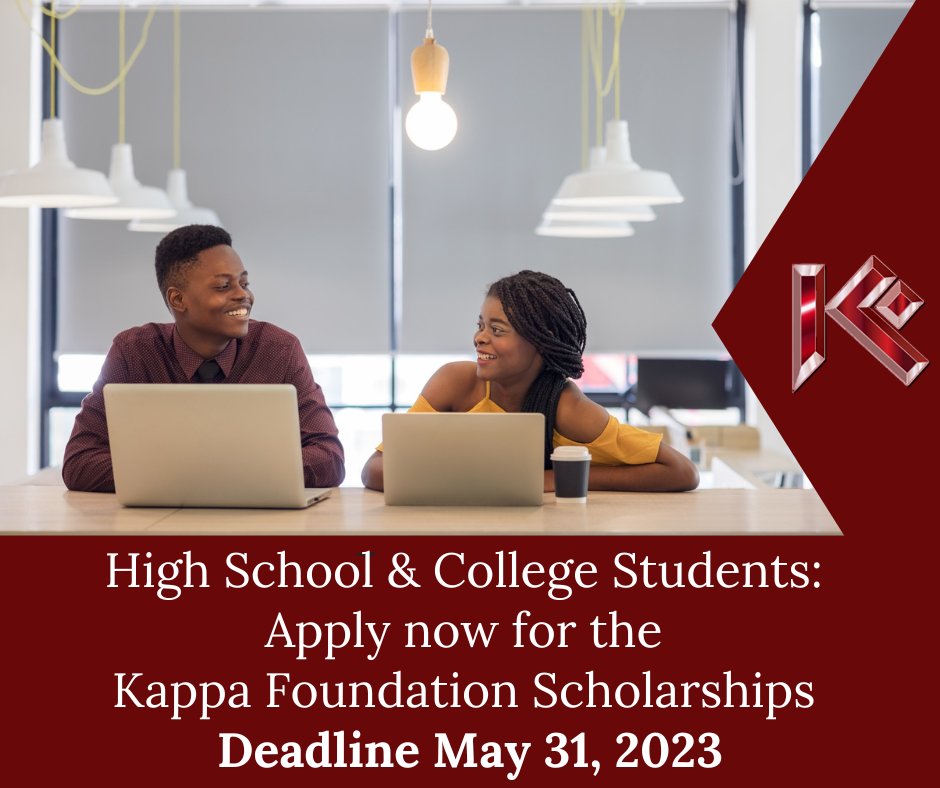 KFoundation1911's tweet photo. Students, the 2023 Foundation Scholarship application process is now open. The deadline to apply is May 31, 2023.

Scholarships are open to high school &amp; college students. Access the scholarship portal at https://t.co/I8NqKKtjFn

#scholarships #thekappafoundation #college https://t.co/QqM4MfmAlg