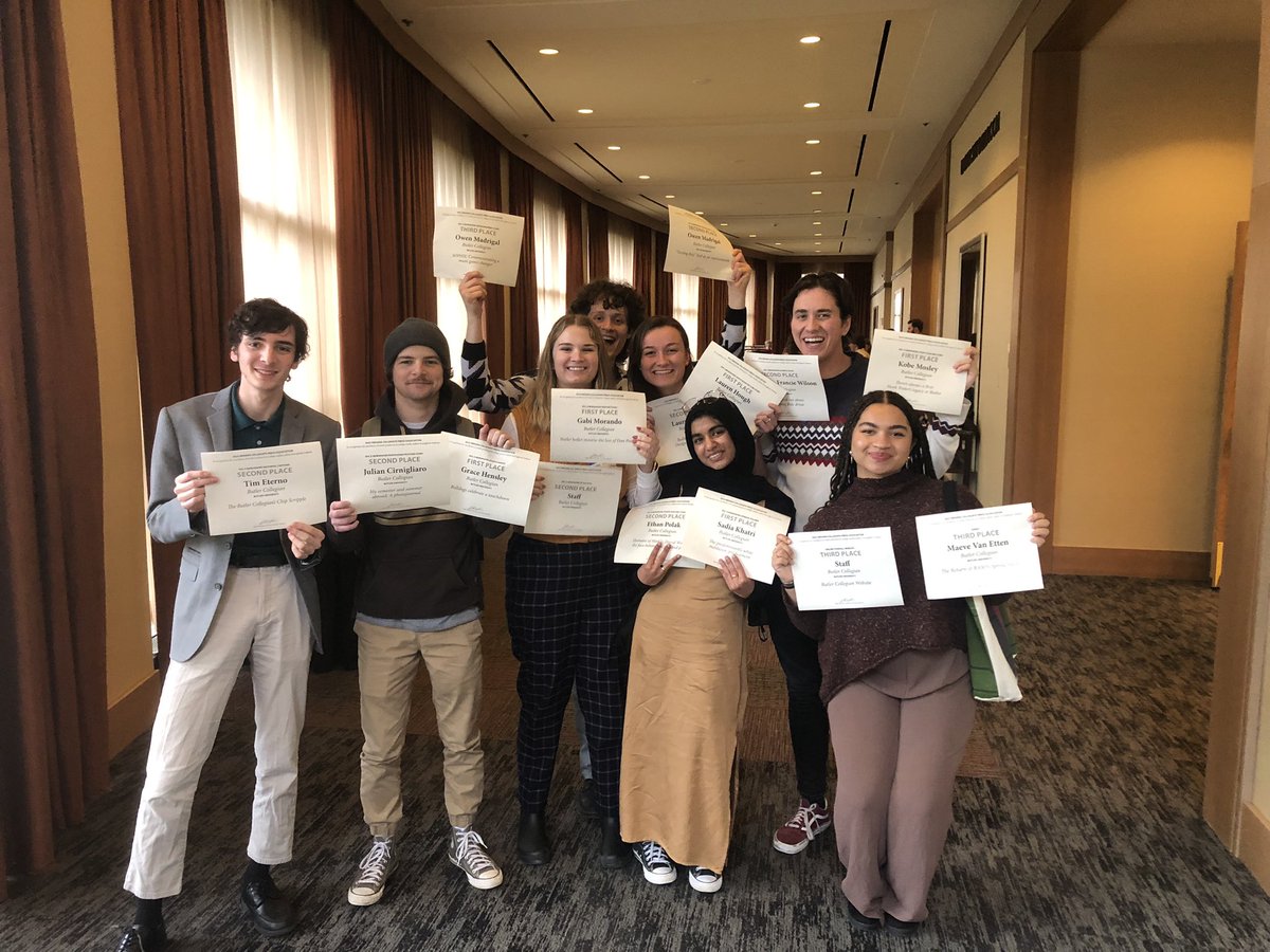 The Butler Collegian won 14 awards at the annual Indiana Collegiate Press Association contest! 
So proud of all of you and the important work you do for the Butler community!
