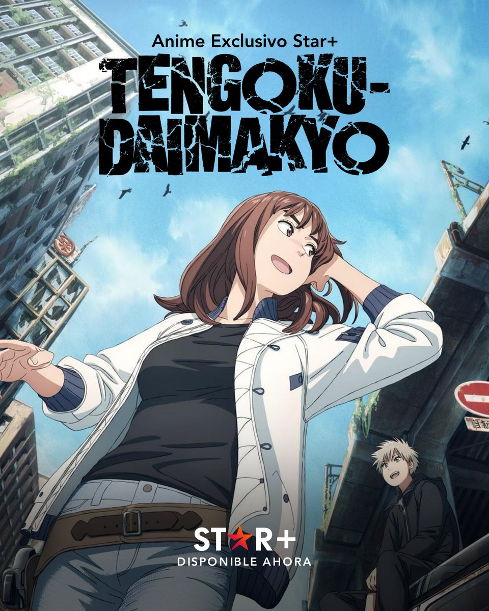 myhululatino's tweet photo. En el año 2024 en un mundo devastado y lleno de monstruos, un niño y una anciana intentan sobrevivir mientras buscan llegar al 'Paraíso'.

El primer episodio del anime exclusivo #TengokuDaimakyo ya está disponible en #StarPlusLA. https://t.co/mx5pEDTk0i