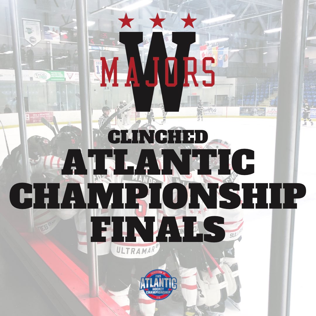 WeeksU18's tweet photo. ATLANTIC CHAMPIONSHIP FINALS BOUND!! 

By virtue of any possible tie-break, the Weeks will play for an Atlantic Championship tomorrow!!

We punched our ticket to the finals today with our 4-1 victory over Fredericton. 

We await the winner of the Charlottetown/Moncton game. https://t.co/ZnYJTOtB8i