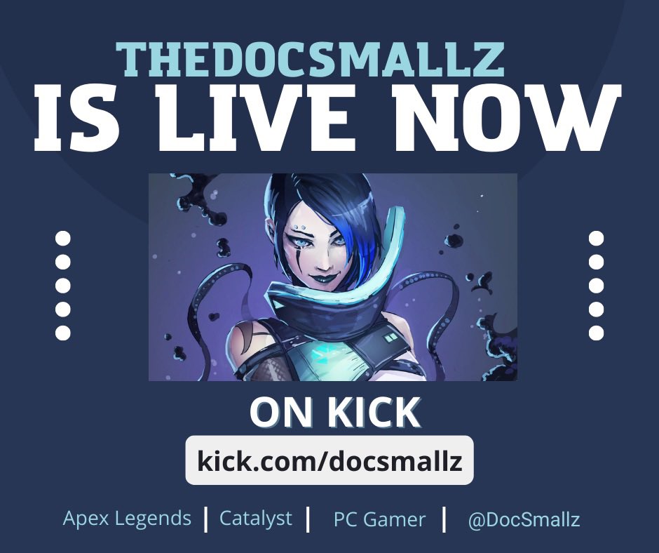 TheDocSmallz's tweet image. Hanging out on #kick for a bit!

Swing bye - say hi?

kick.com/docsmallz 

#apexlegends #apex #mouseandkeyboard #mnk #gaming #controller #streamingnow #kickstreaming #smallstreamer #livenow #byob