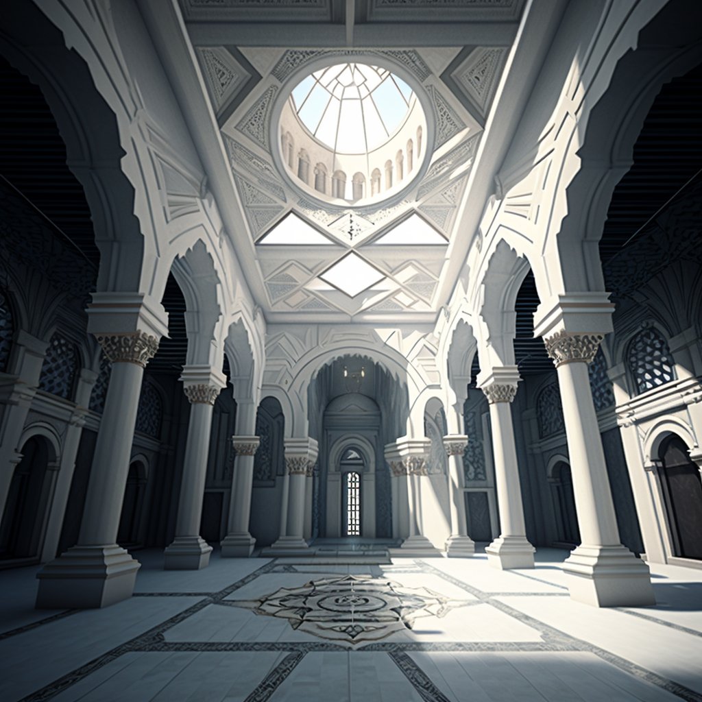 technobuild's tweet image. Don't miss the chance to visit the mosques in Palmyra in 2050 and witness the perfect mixture of tradition, innovation PART 2 #Palmyra2050 #Resilience #Innovation #MiddleEast #SyrianHeritage #ArtificialIntelligence #ArchitecturalInnovation #CulturalAdvancement #conservation