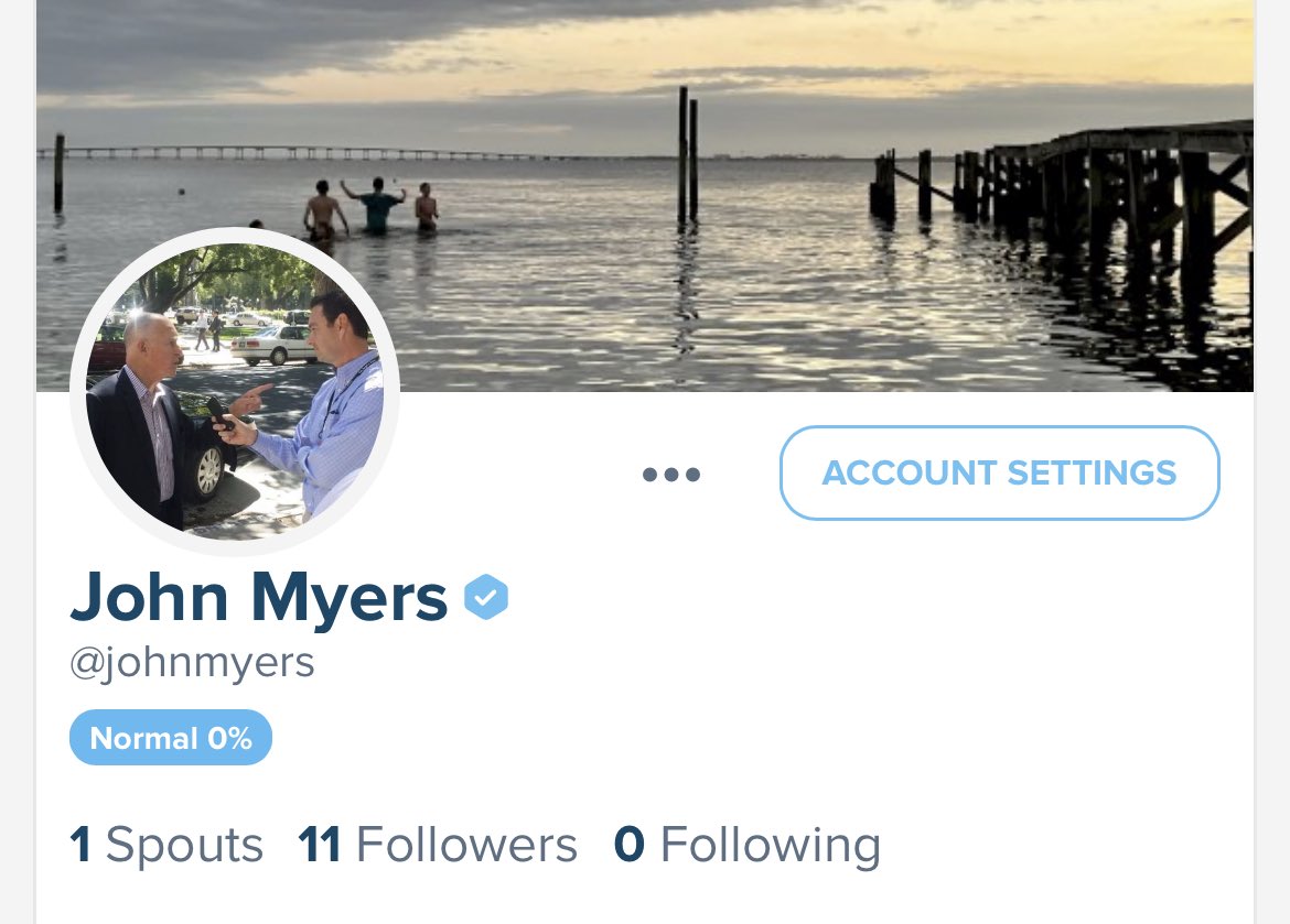 johnmyers's tweet image. Hello, #Spoutible.