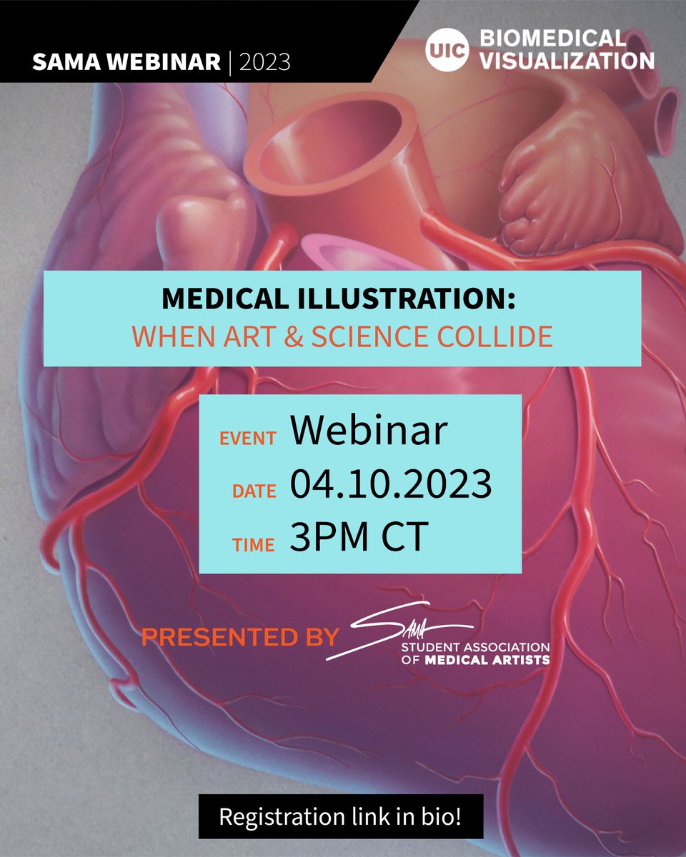The Student Association of Medical Artists is hosting a webinar on the field of Medical Illustration! Register now!