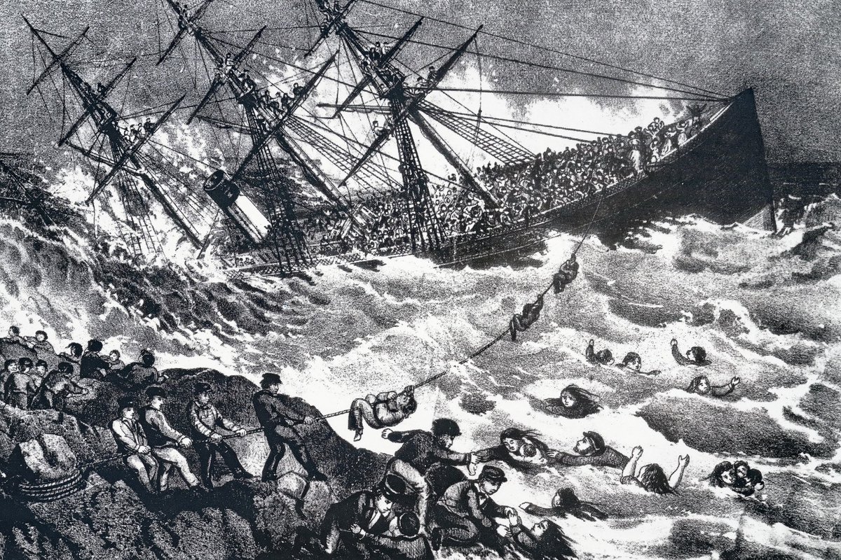 oldshippingline's tweet photo. Today on 1 april 150 years ago the white star liner the SS Atlantic sank let us never forget.

@beyond_breakers @TitanicTalkline 

#vintage #history #oldtimes #oldvessel #oceanlinner #ocean #oceanvessel #oceanship #whitestarline #whitestarvessel #whitestarship #ssatlantic https://t.co/JQpwJZsA24