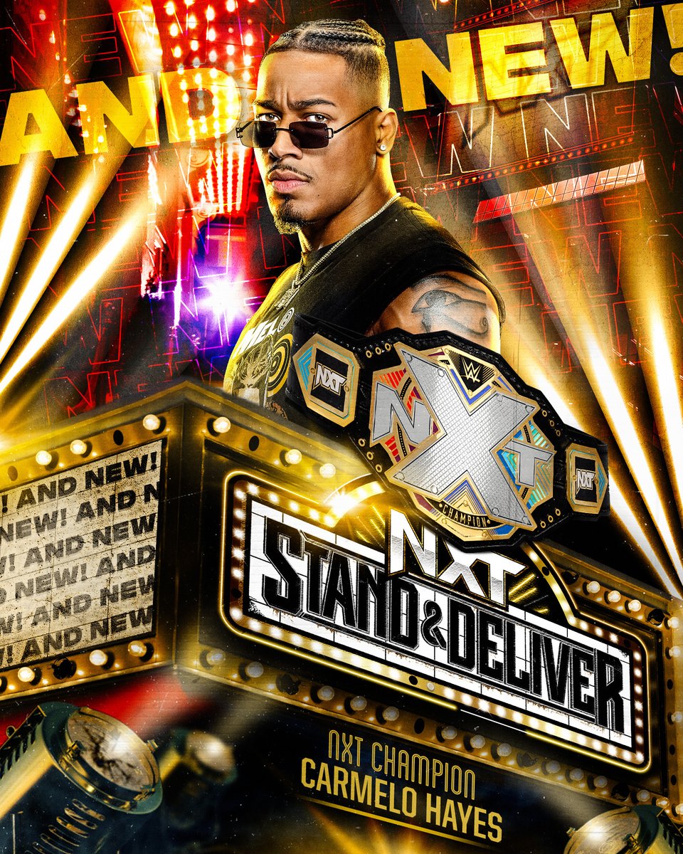WWENXT's tweet image. Welcome to the HIM era. 

@Carmelo_WWE is the NEW #WWENXT Champion!

#AndNew #StandAndDeliver