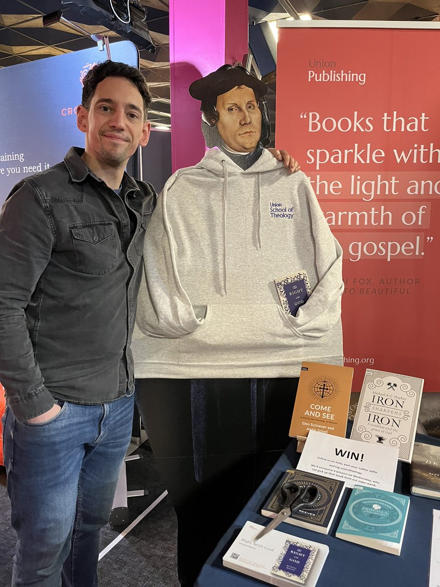 danhames's tweet photo. If you’re at @WordAliveEvent, stop by the Union stand in expo and get your #LutherSelfie. Free books up for grabs at the end of the week if you tag and follow @UnionTheology! #WA23 https://t.co/eyIshx3jbP