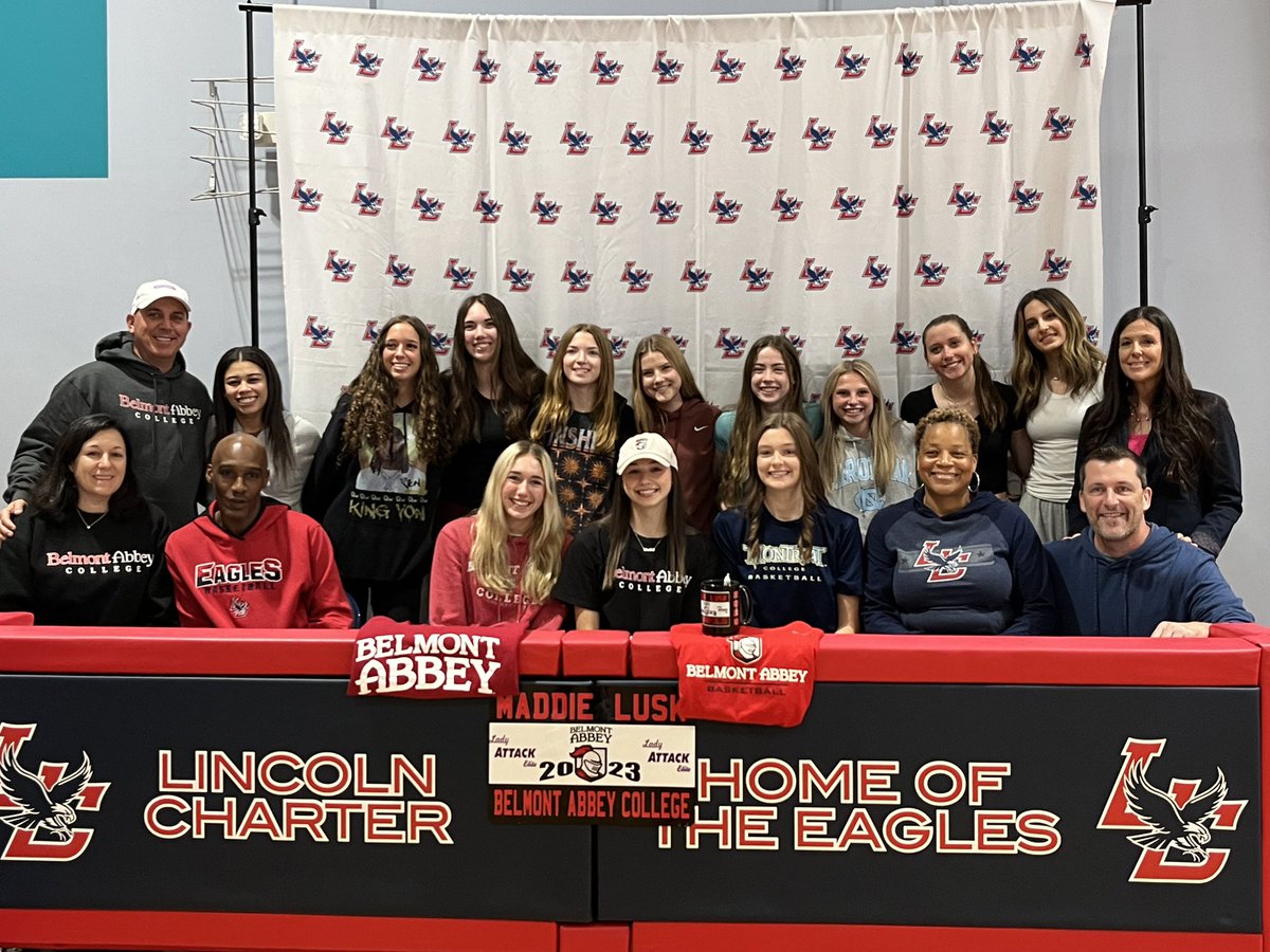 BIG CONGRATS to Maddie Lusk on her official signing day to play at Belmont Abbey College!! ❤️🖤 We are so proud of you!!