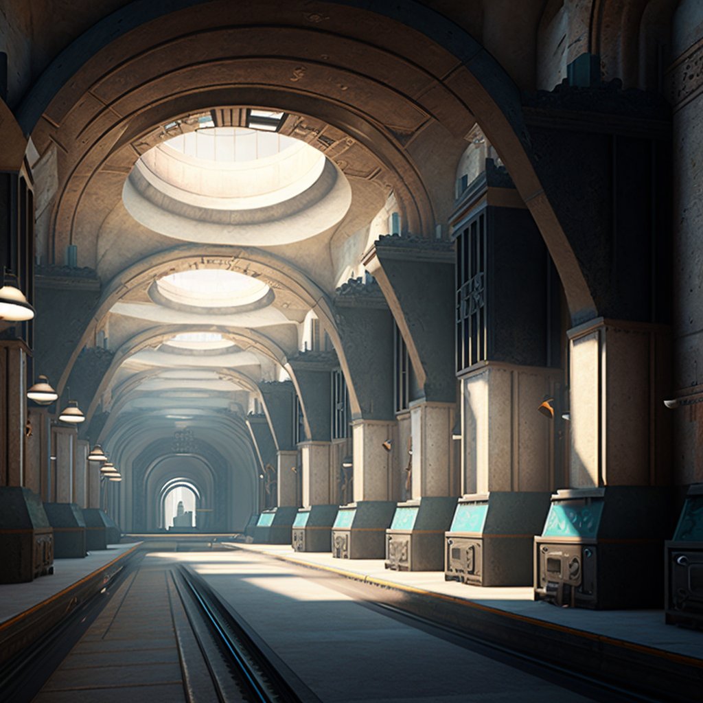 technobuild's tweet image. Experience the rich cultural heritage of Palmyra in 2050, where ancient meets modern through AI-generated visuals and innovative architecture. Witness the  Train Station #Resilience #Innovation  #SyrianHeritage #ArtificialIntelligence #ArchitecturalInnovation #CulturalAdvancement