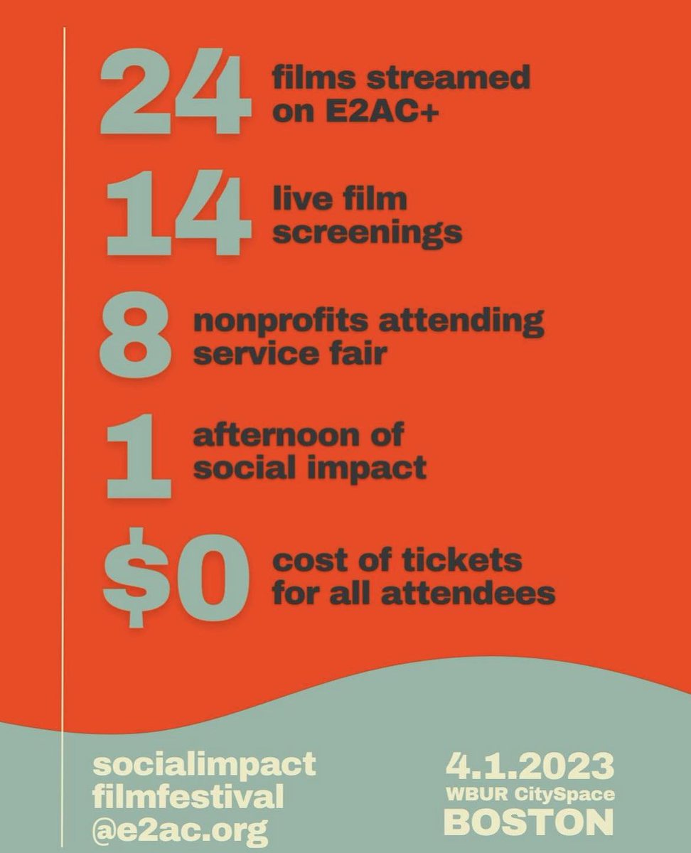 Our film festival is TODAY! 📺

It’s not too late to register &amp; stream the film festival virtually from home, tickets are free! 🎟️

⭐️ socialimpactfilmfestival.com ⭐️

#boston #filmfestival #films #festival #documentary #shortfilms