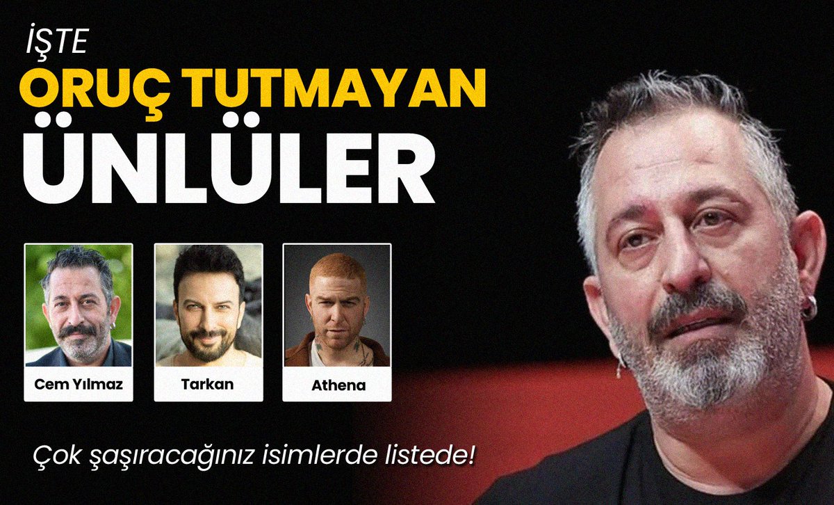 Oruç tutmuyorum çok belli.