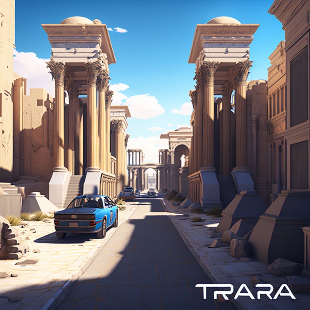 technobuild's tweet image. Step into the future of rich cultural heritage of Palmyra in 2050! AI-generated visuals and innovative architecture. Witness the city's resilience and advancements in the Palmyra streets #Resilience #Innovation #SyrianHeritage #ArtificialIntelligence #ArchitecturalInnovation