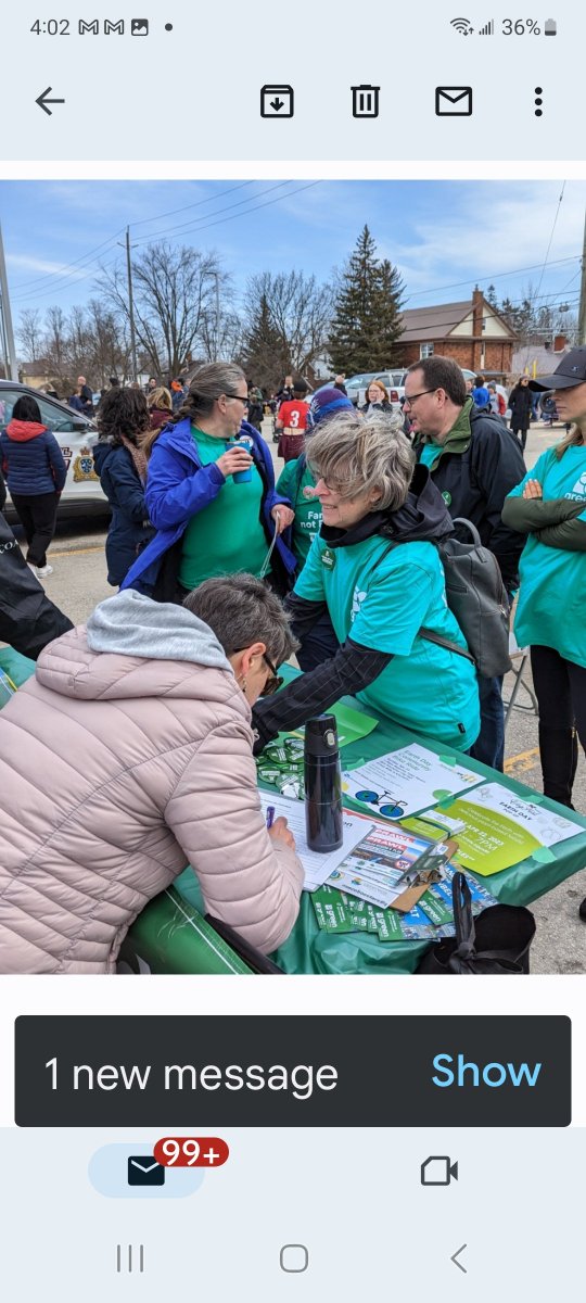 Cherylebaker11's tweet image. It's great , crowded all day, at Green Party Booth at  Elmiras Maple Syrup Festival today, with Mike Schreiner MPP, Mike Morrice MP, big thanks to  everyone stopping by all day long  to sign  Petitions to save  Wetlands and our Greenbelt