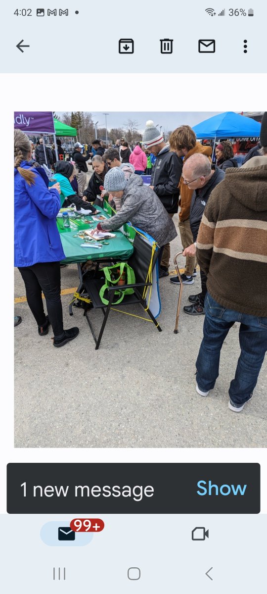 Cherylebaker11's tweet image. It's great , crowded all day, at Green Party Booth at  Elmiras Maple Syrup Festival today, with Mike Schreiner MPP, Mike Morrice MP, big thanks to  everyone stopping by all day long  to sign  Petitions to save  Wetlands and our Greenbelt
