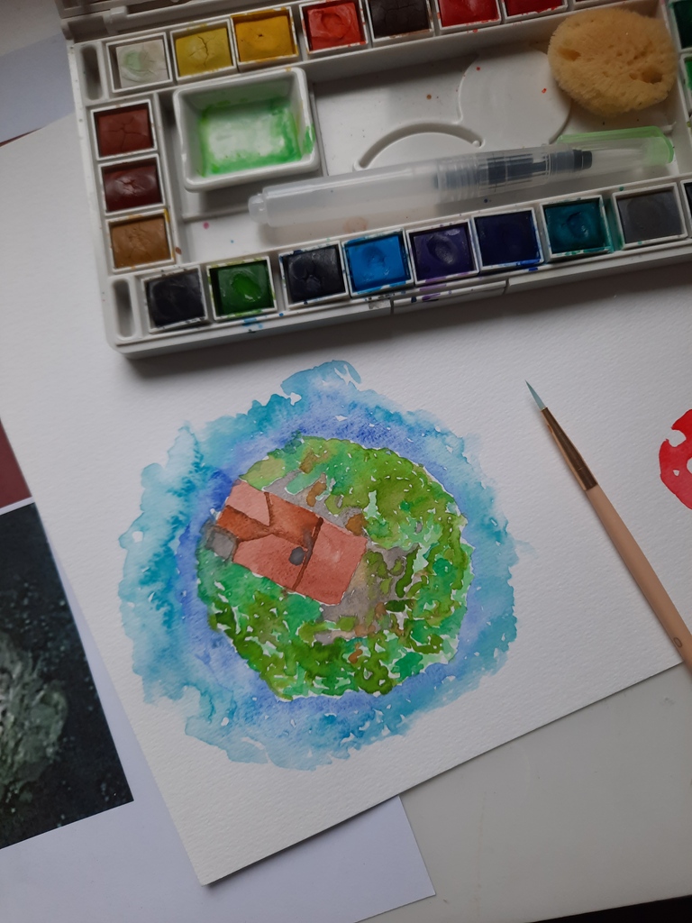 One of my favourite maps of recent times, and I don't know why I've struggled to make more of them.. cause they really are delightful.⁠
There's something so appealing about aerial imagery/painting⁠
Created for #Maptober