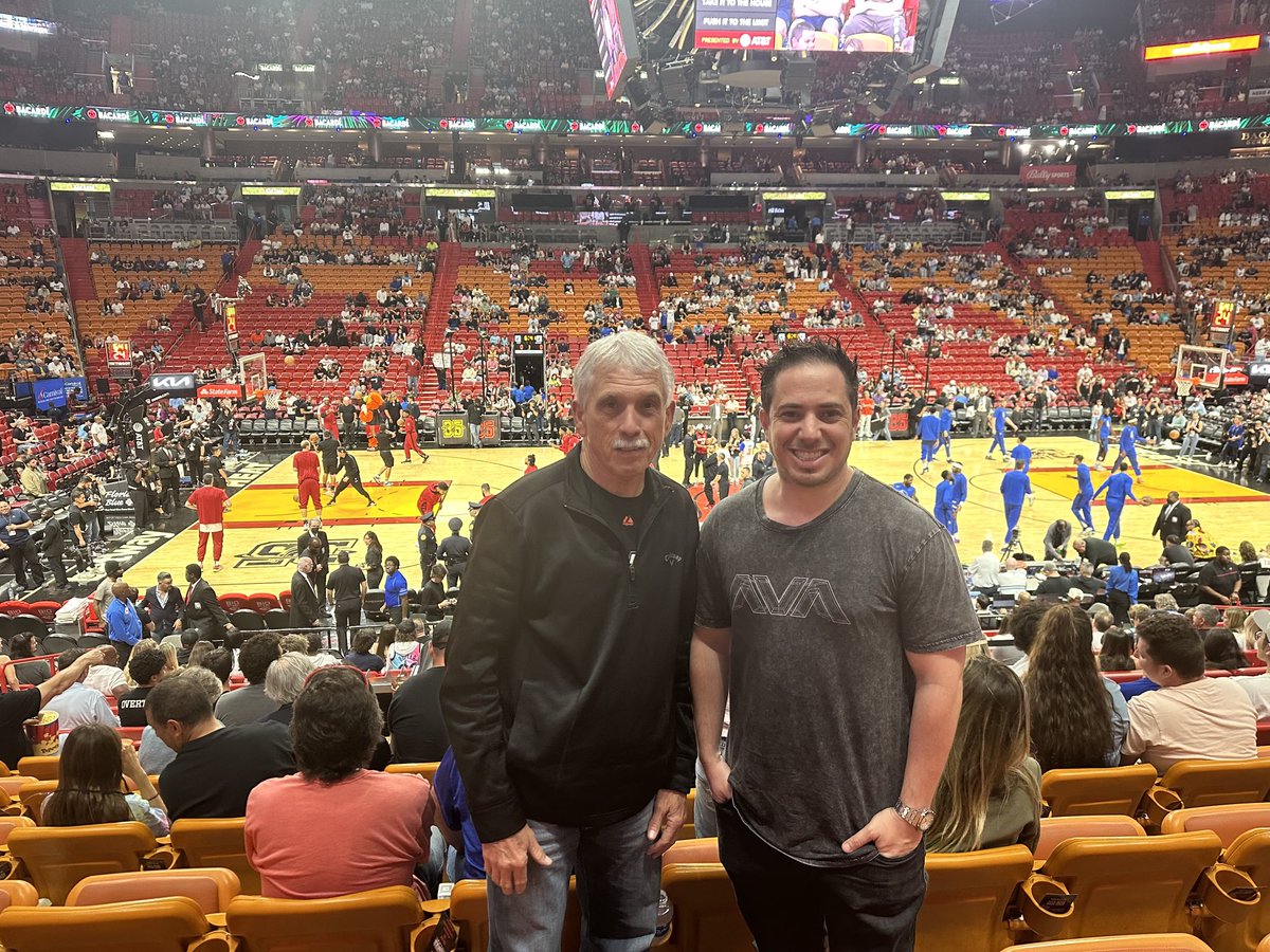 Thanks to my son in law Adam for the great seats at the Heat /Mavericks game!