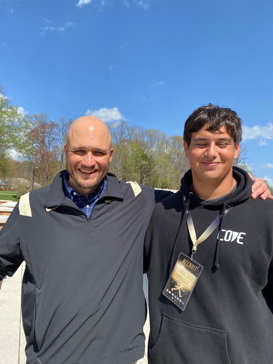 Had a great time <a href="/WakeFB/">Wake Forest Football</a> Thank you to all the coaches and staff for a good day and lots of great info. Looking forward to getting back. <a href="/CoachTabacca/">Nick Tabacca</a> <a href="/CoachNDavisOL/">Neal Davis</a> <a href="/CoachClawson/">Dave Clawson</a> <a href="/WF_FBRecruiting/">WF Football Recruiting</a> <a href="/Redskins32/">Matt DuBuc</a> <a href="/FootballGibbons/">Cardinal Gibbons Football</a> <a href="/Terps4lifeline1/">Terps4life@linemantraining</a> <a href="/MattKnick/">Matt Knick</a>