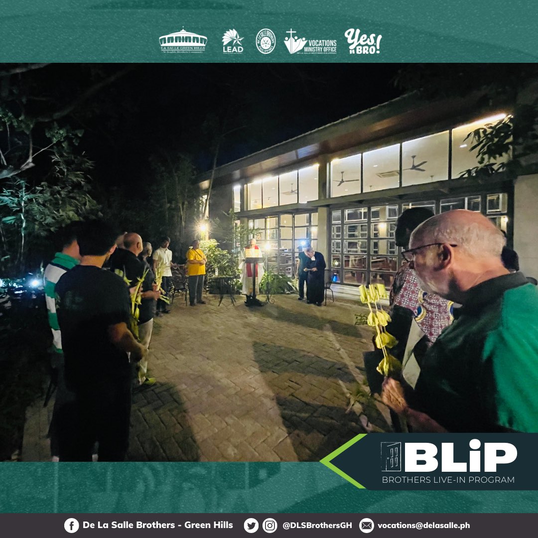 DLSBrothersGH's tweet photo. • #BLIP Day 4  (3 of 3) Round Up: Residencia De La Salle • 

Palm Sunday Anticipated Mass with the Residencia De La Salle Brothers Community.

Thank you @DLSBrothersDSM 

#YesBro #FSCvocations #moreFSC
@dlsbrothersph https://t.co/NODqzMlVOw