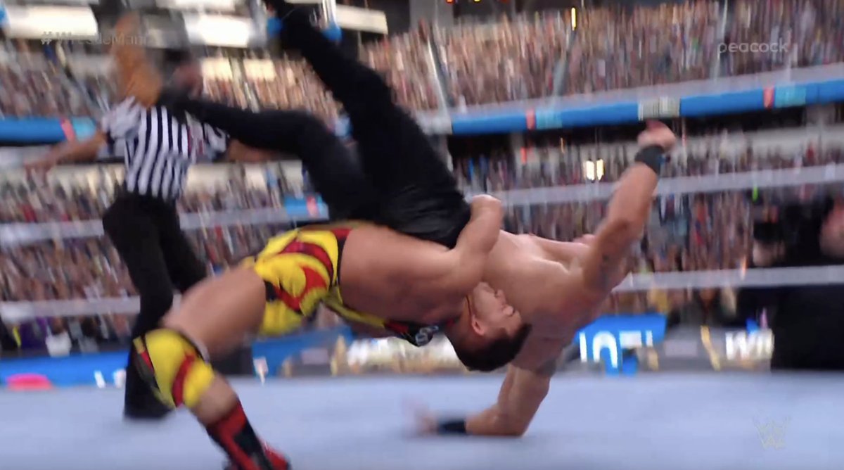 WWEonFOX's tweet photo. Are you kidding me @WWEGable!?

#WrestleMania https://t.co/wmT7m33EB4