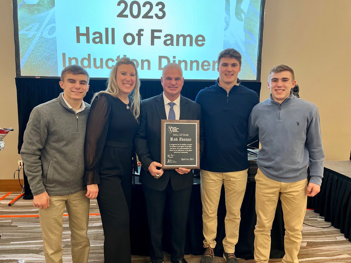 Congratulations to Coach Rob Zvonar on being inducted into the Illinois High School Football Coaches Association Hall of Fame!
