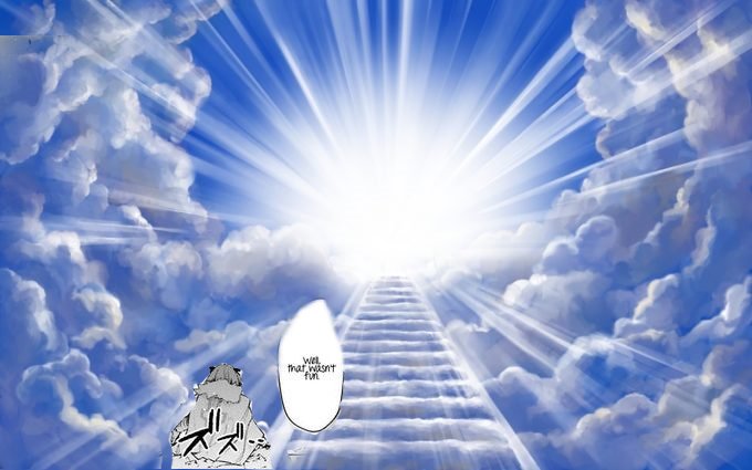 TrapPaladin's tweet image. was in full swing. "Wait, Milim hold on it was smack talk! Hold on, Milim! Milim?! MILI---" Famous last words, but Astolfo's death brought him to a familiar place as he yelled out in surprise. "Woah..!" 

Ah yes, the stairway to heaven, it was time to pass onto the--Nope, back—