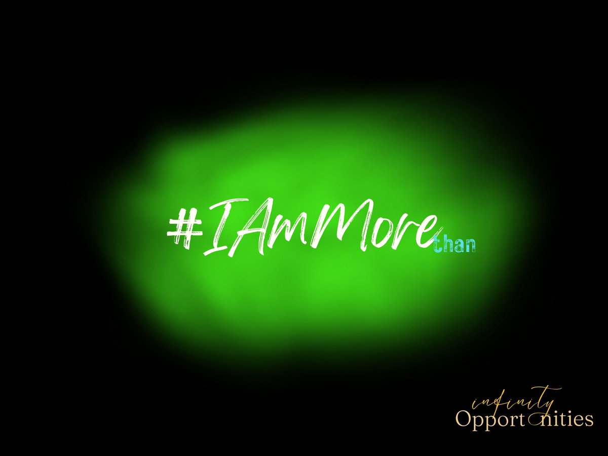 I am more than my Disability. No more puppy eyes, no more extreme catering. Yes I deal with non- epileptic seizures but I have them under control due to working within my passion @InfinityOpps & deep diving further into self work💪🏾 #iammore #IamMoreThan