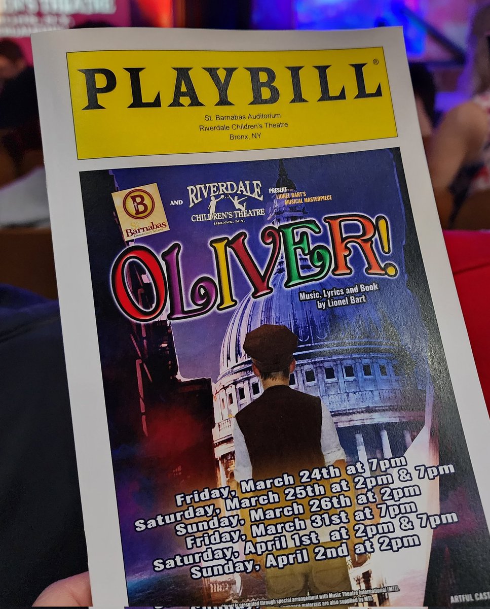 NandTBeale's tweet photo. Another amazing performance of Oliver! today. A big shout out to the cast &amp; crew for a job well done. https://t.co/zEkhHvB7Nk