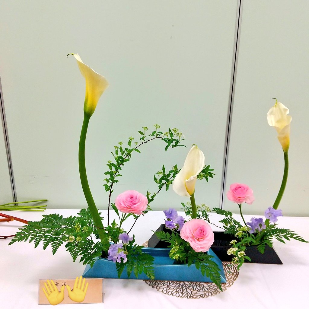 Cha_Koga's tweet photo. 春の花展でこんなん生けました。沢山の方に観てもらえて嬉しい。 https://t.co/YCRNPn4q1V