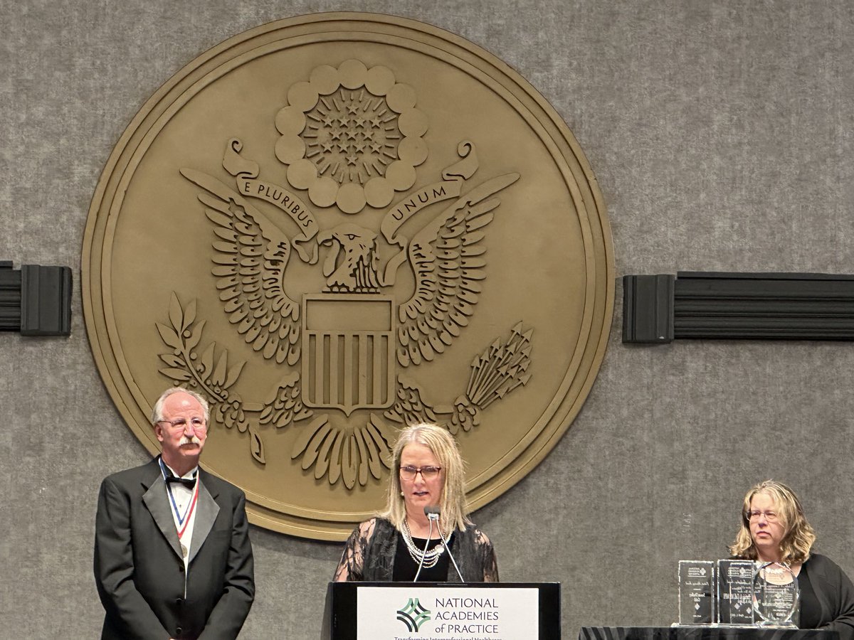 Proud to be here with Lisa Rohrig and the entire ⁦<a href="/osunursing/">Ohio State Nursing</a>⁩ team being honored by the ⁦<a href="/NAPractice/">National Academies of Practice (NAP)</a>⁩ celebration for their ⁦<a href="/OhioState/">Ohio State</a>⁩ #ECLIPSE #interprofessional #simulation work!