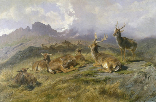 Landscape with Deer, 1887 #rosabonheur #bonheur wikiart.org/en/rosa-bonheu…