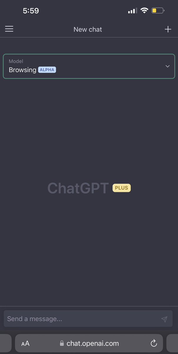 New browsing mode added to ChatGPT. 

Not working ATM, but it should be functional soon.