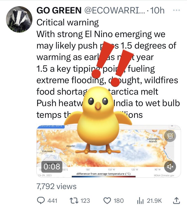 shanejett's tweet image. The sky is falling!
The sky is falling!!
The sky is falling!!!
🐥 ⛅️🙃🤪🫣🙄🤭

#ClimateChangeCult
#BogusScience
#Ridiculous