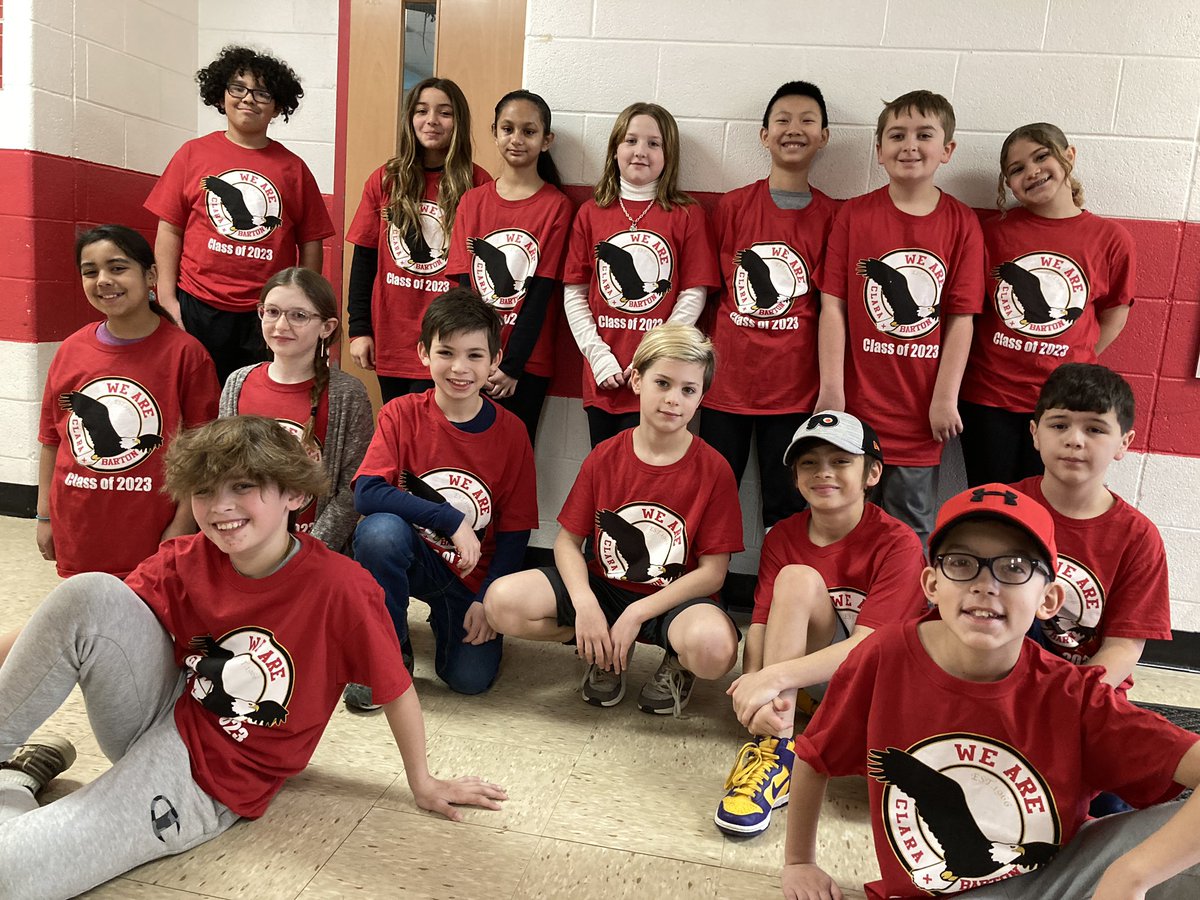 Thanks so very much <a href="/Clara_BartonPTA/">Clara Barton PTA</a> for our fantastic 5th grade shirts. Looking forward to wearing them often.