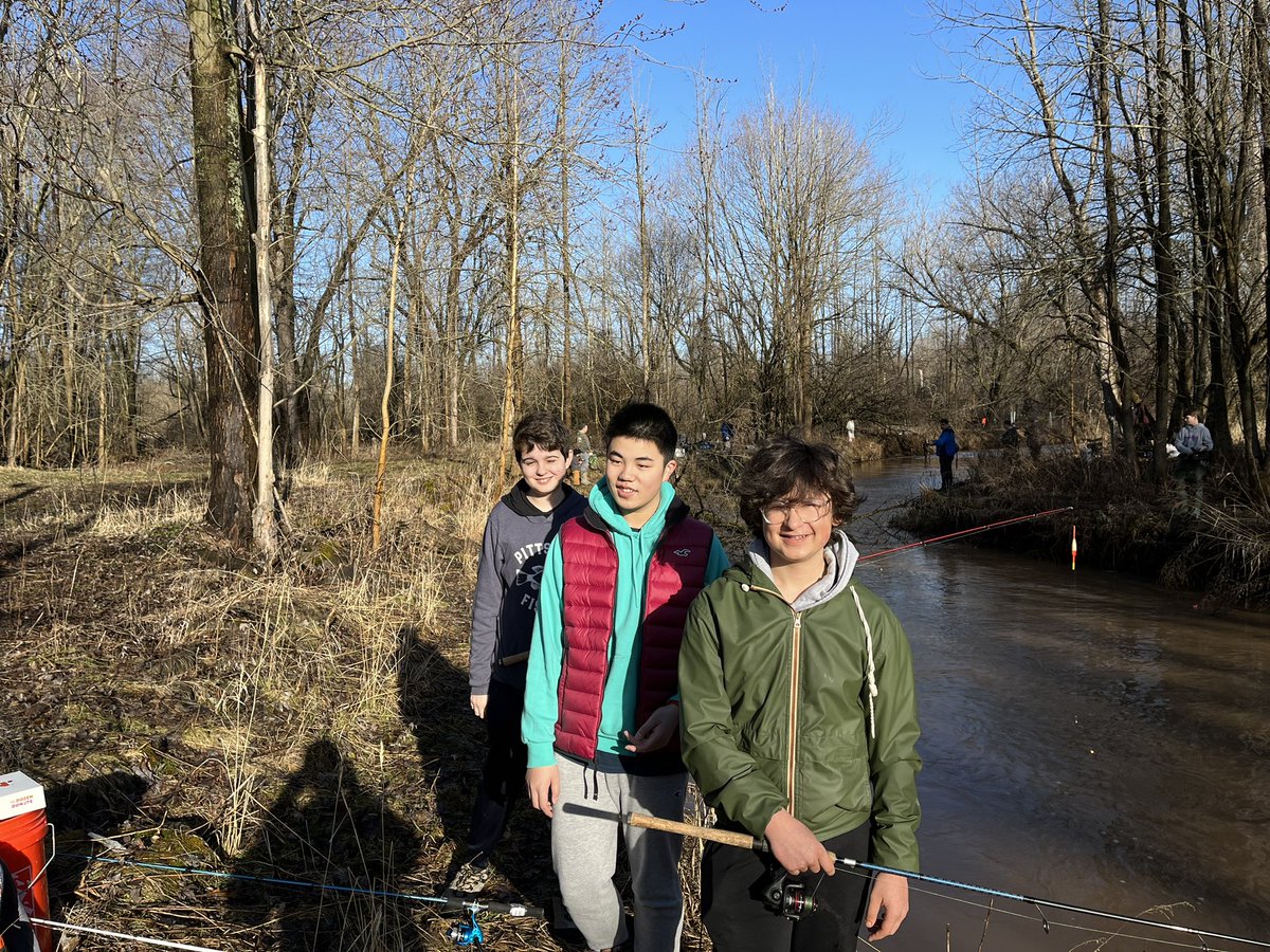 PTownfishing's tweet photo. The 20th annual Reidman Foundation trout derby did not disappoint. Muddy waters made for tough conditions. We took 3rd in both the youth and adult divisions. Great start to spring break! @PCSDAthletics https://t.co/WtohPmRWFS
