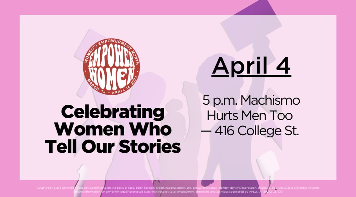 The LCRC is partnering with The Office of Diversity, Access and Inclusion, Fraternity and Sorority Affairs to bring TED Talk speaker Alejandro Jimenez to Austin Pea’s campus to give a speech on machismo culture and toxic masculinity.