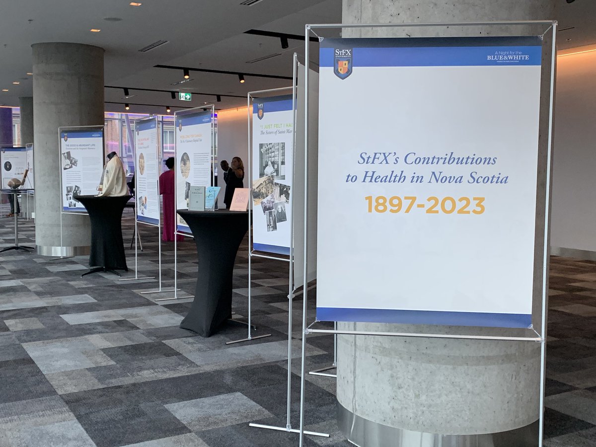 It’s a Night for the Blue and White! The Halifax Convention Centre has never looked so good — we’re ready to celebrate Stfx’s contributions (past and future) to our collective health tonight! #forTheHealthOfNovaScotians #NightfortheBlueandWhite
